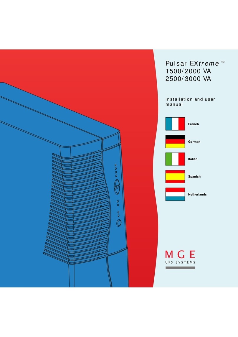 MGE UPS Systems Pulsar Extreme 1500 VA User manual