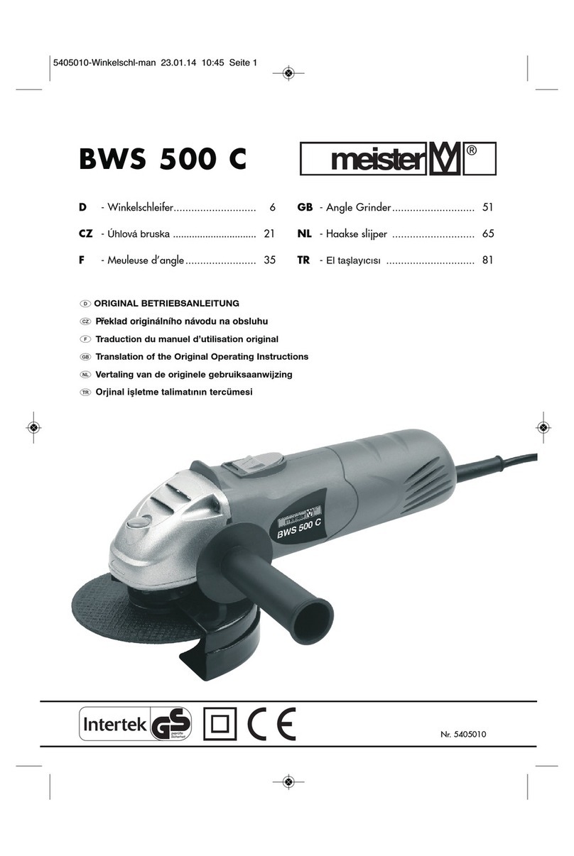 Meister BWS 500 C operating instructions