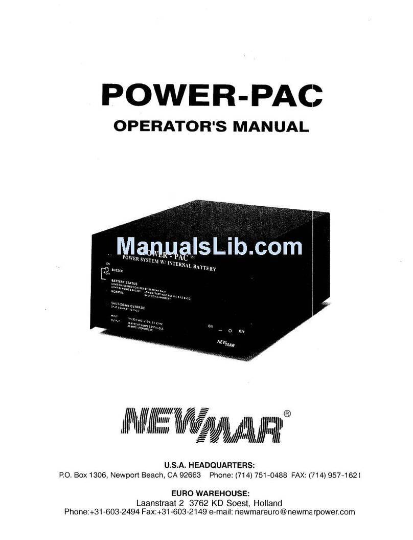 NewMar power-pac Operator's manual