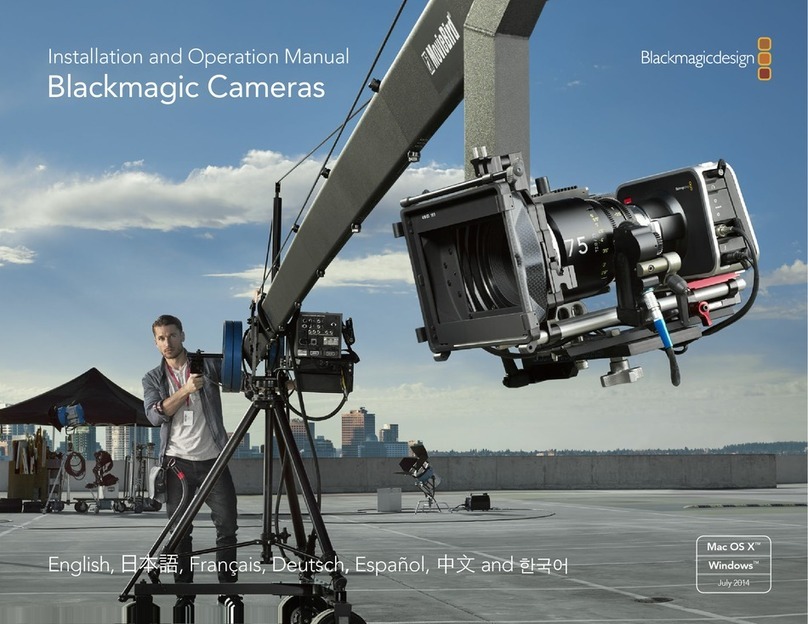 Blackmagicdesign Blackmagic Cinema Camera Installation and operation manual Blackmagicdesign Blackmagic Cinema Camera Installation and operation manual