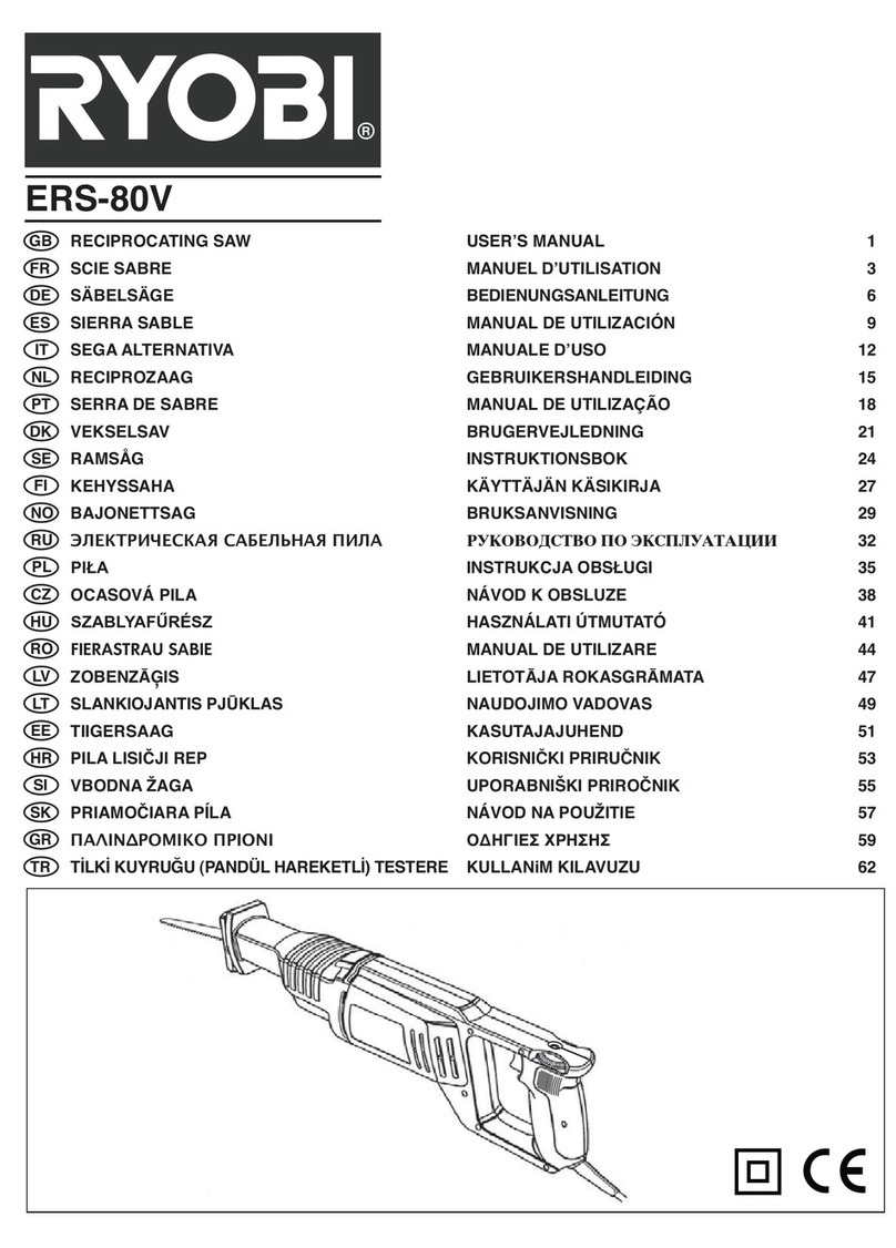 Ryobi ERS-80V user manual