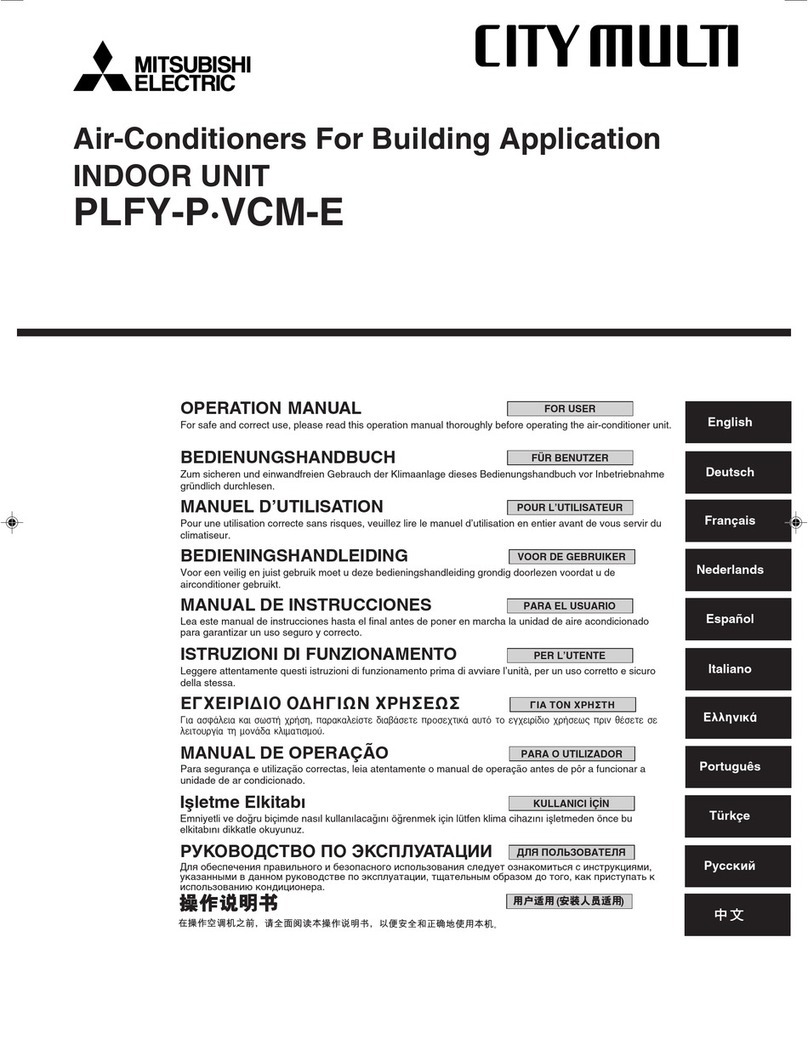 Mitsubishi Electric PLFY-P-VCM-E User manual