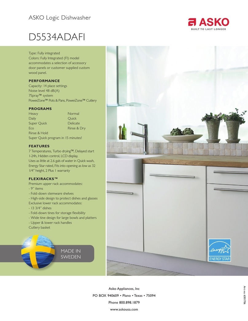 Asko D5534ADAFI User guide