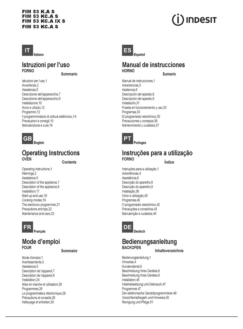 Indesit FIM 53 K.A IX GB operating instructions