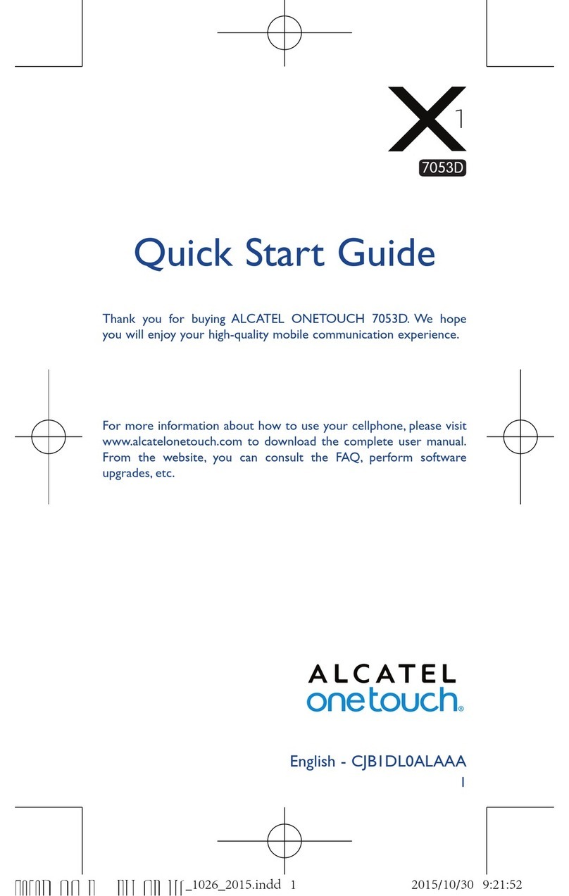 Alcatel OneTouch X1 7053D quick start guide