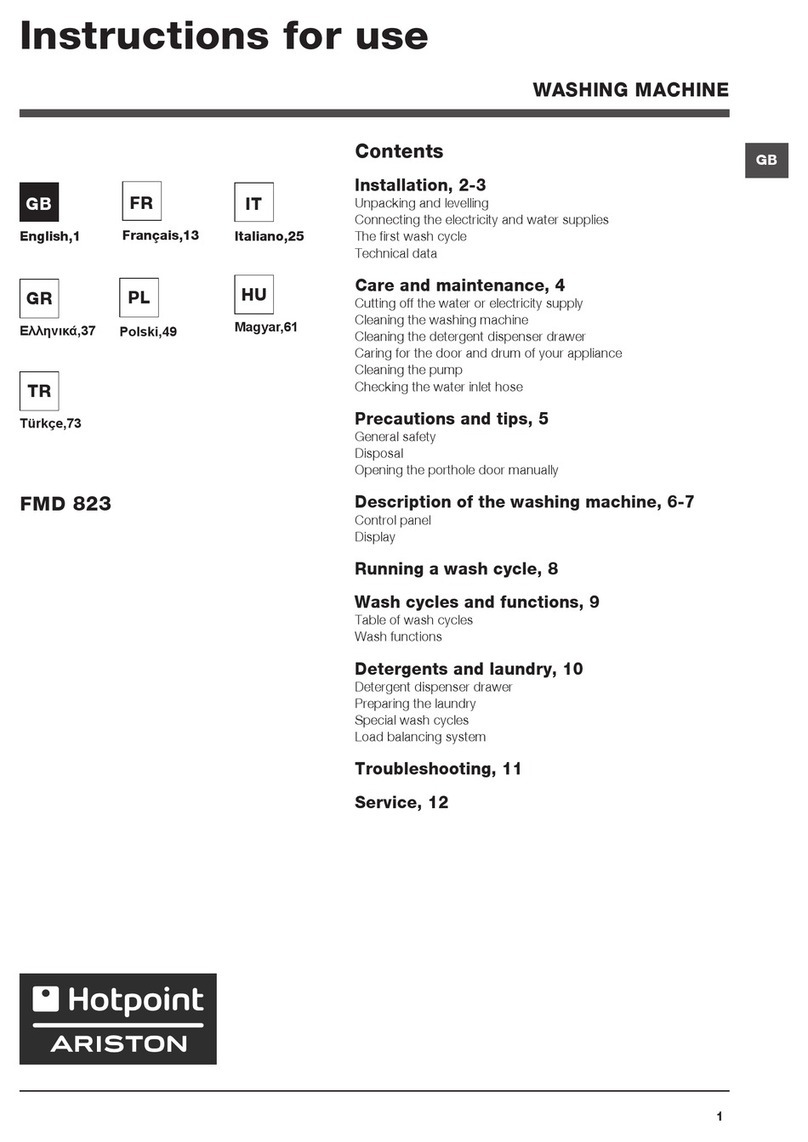 Hotpoint Ariston FMD 823 Instructions for use