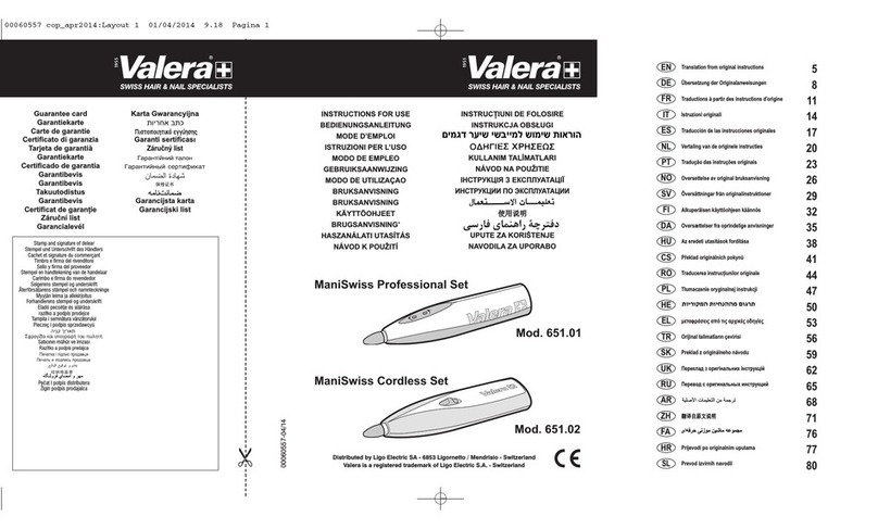 VALERA ManiSwiss Professional Set Instructions for use