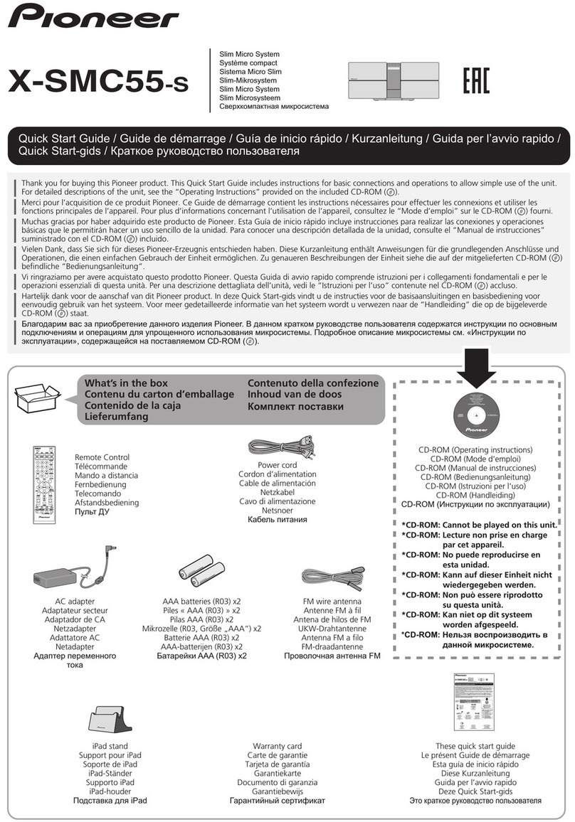 Pioneer X-SMC55-S User manual