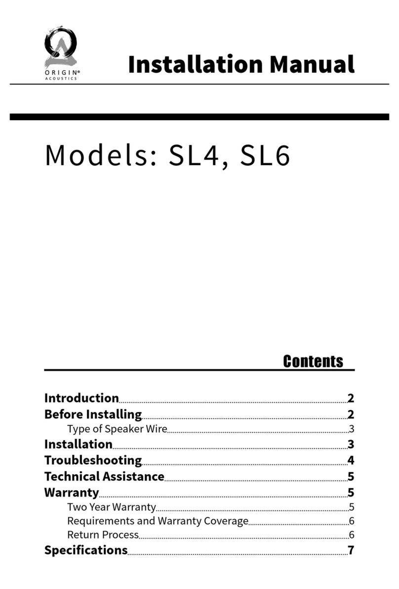 Origin Acoustics SL4 installation manual