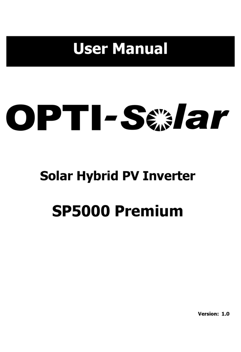 opti-solar SP5000 Premium user manual