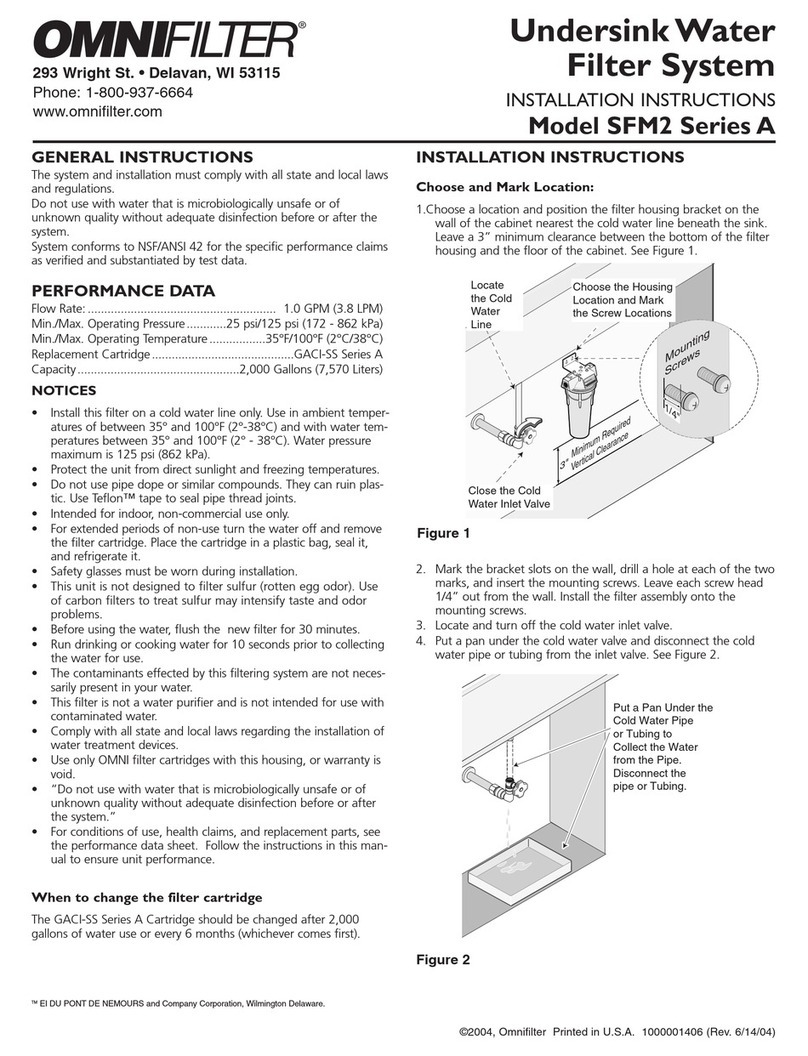 Omnifilter SFM2 Series A User manual