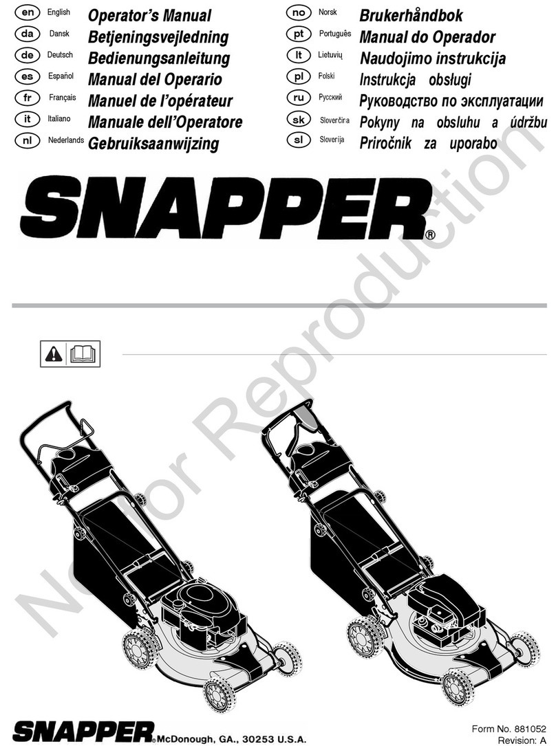 Briggs & Stratton SNAPPER User manual