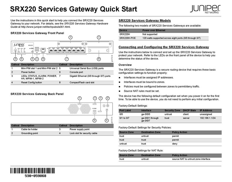 Juniper SRX220 User manual