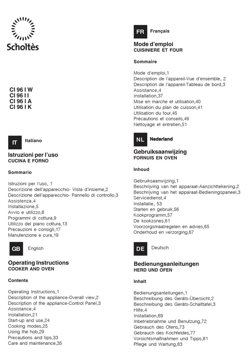 SCHOLTES CI 96 I W operating instructions