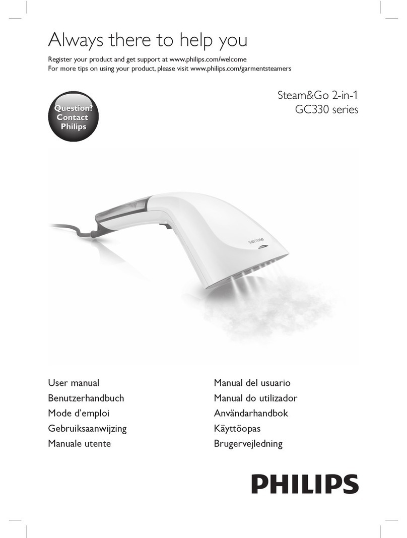 Philips Steam&Go 2-in-1 GC330 series user manual