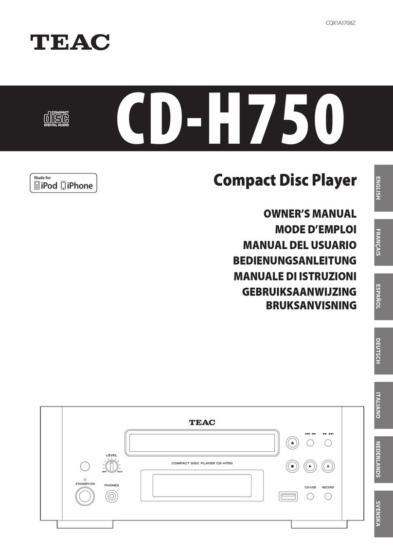 Teac CD-H750 User manual