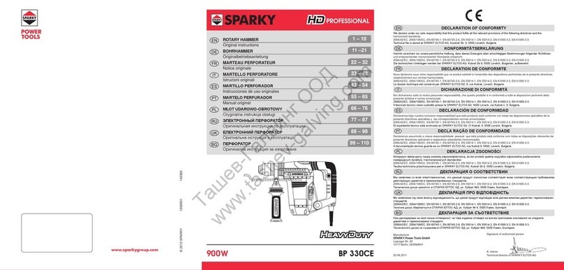 Sparky Group BP 330CE User manual Sparky Group BP 330CE User manual