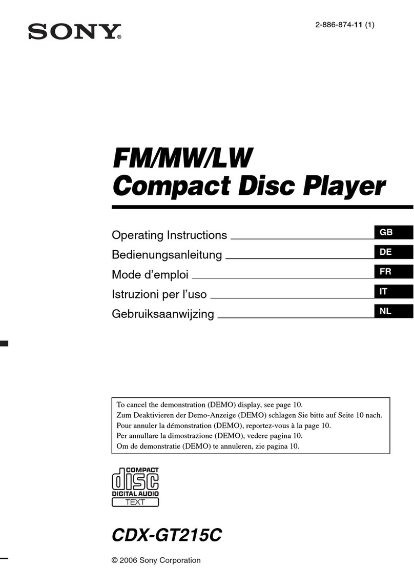Sony CDX-GT215C User manual