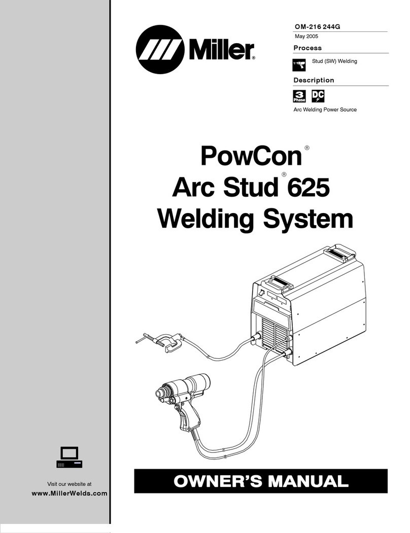 Miller PowCon Arc Stud 625 owner's manual