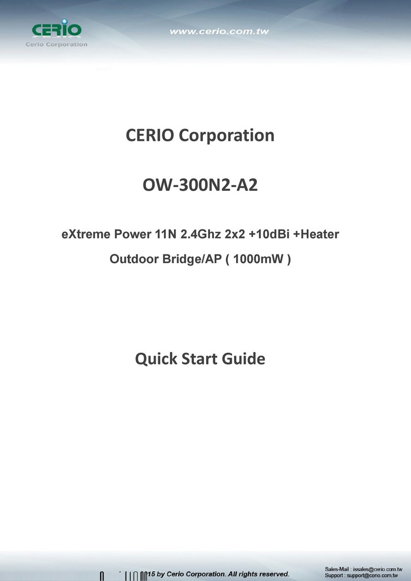 Cerio OW-300N2-A2 User manual Cerio OW-300N2-A2 User manual