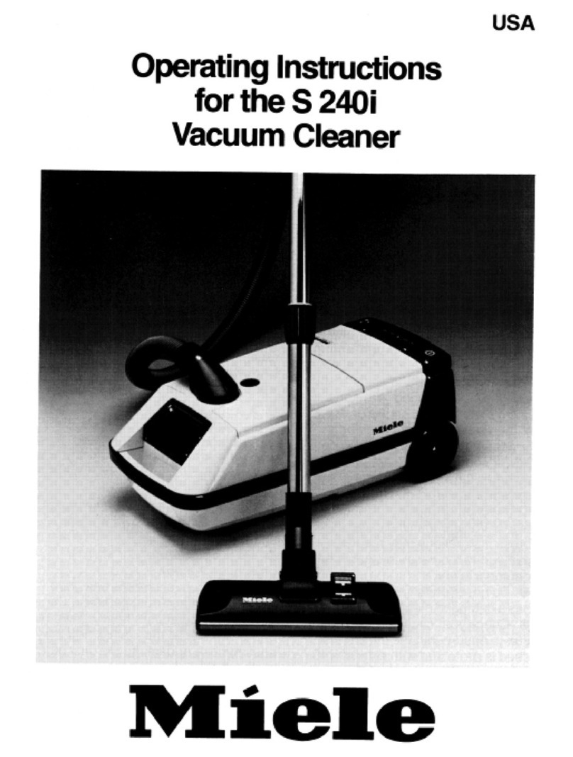 Miele VACUUM CLEANER S240I User manual