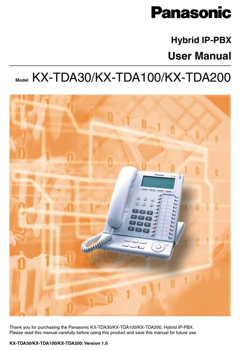 Panasonic KX-TDA30 User manual