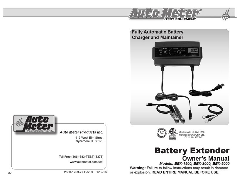 AutoMeter BEX-1500 owner's manual