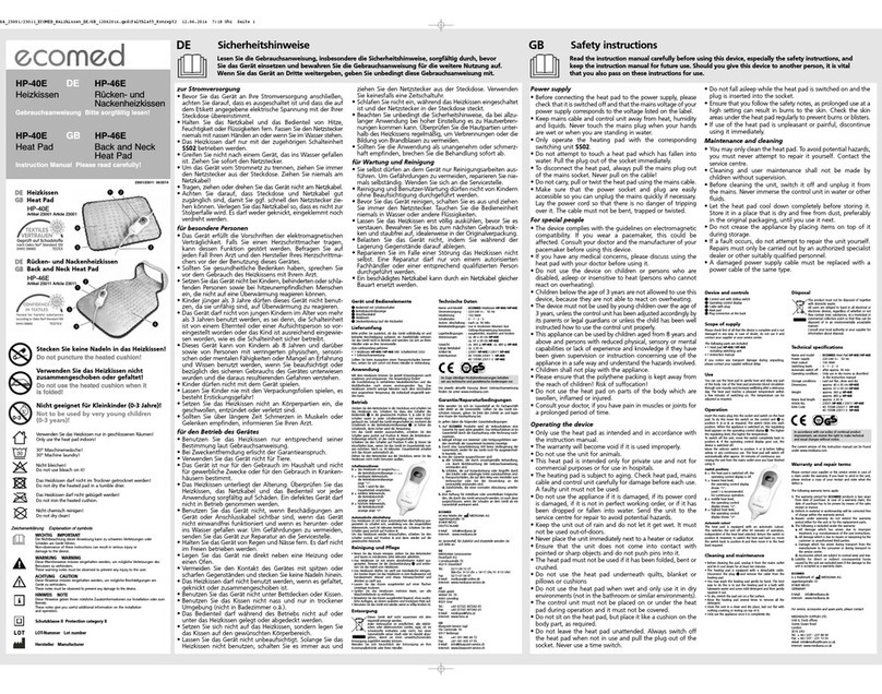 Ecomed HP-40E User manual