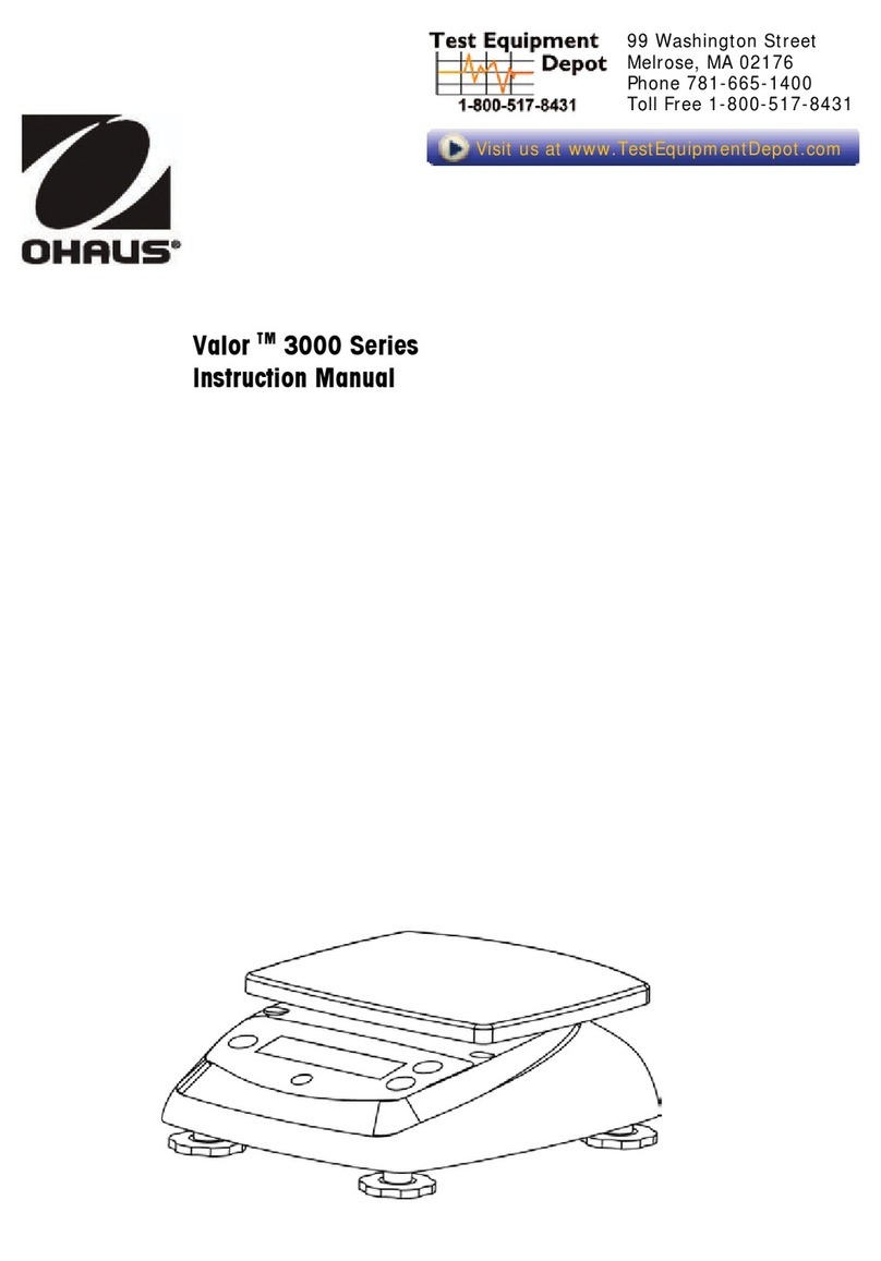 OHAUS Valor 3000 User manual