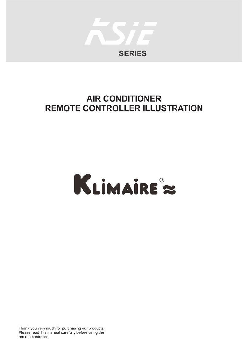 Klimaire ksie series User manual