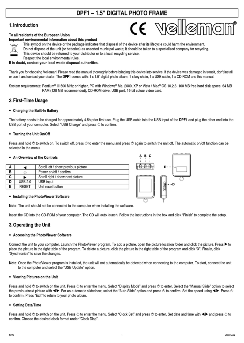 Velleman DPF1 User manual