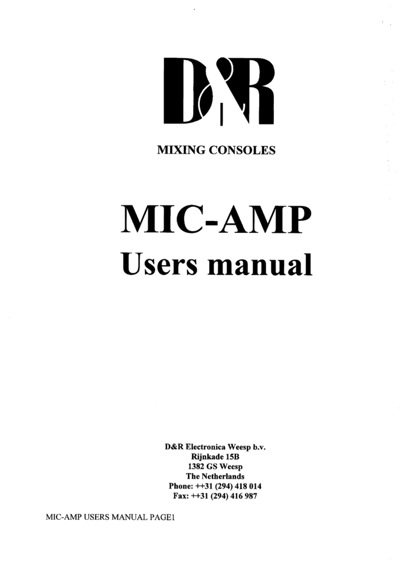 D&R Mic-Amp User manual