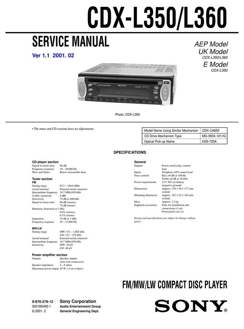 Sony CDX-L360 User manual