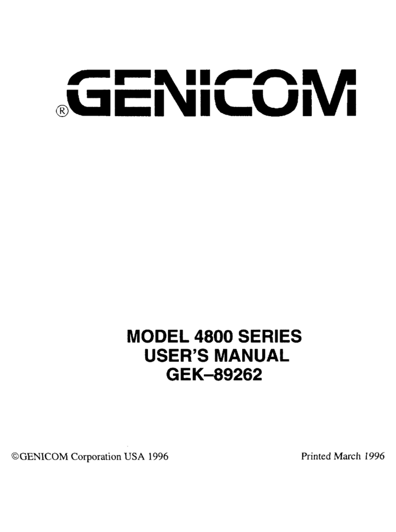 Genicom 4800 series User manual