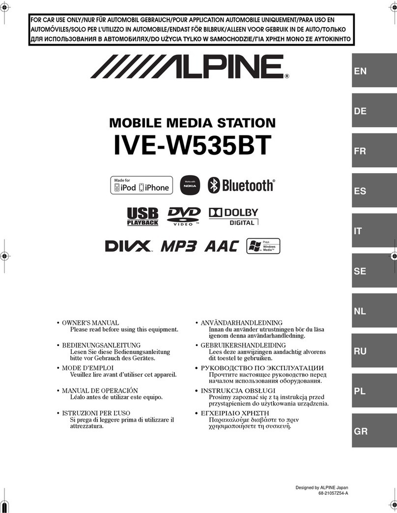 Alpine IVE-W535BT owner's manual