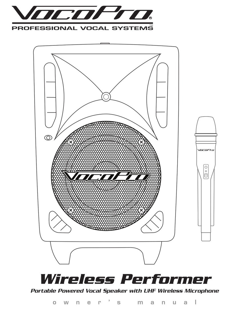 VocoPro wireless performer owner's manual