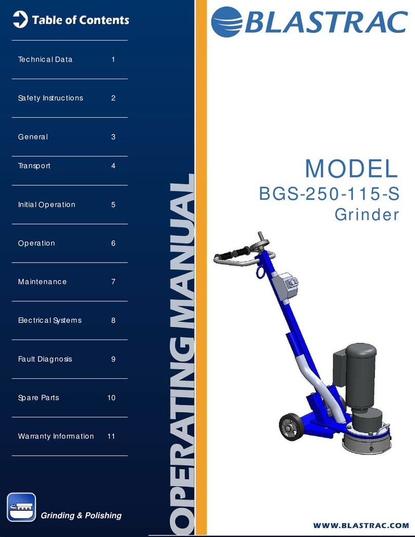 Blastrac BGS-250-115-S operating manual
