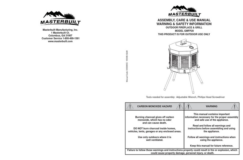 Masterbuilt GMFP20 Assembly, care & use manual Masterbuilt GMFP20 Assembly, care & use manual