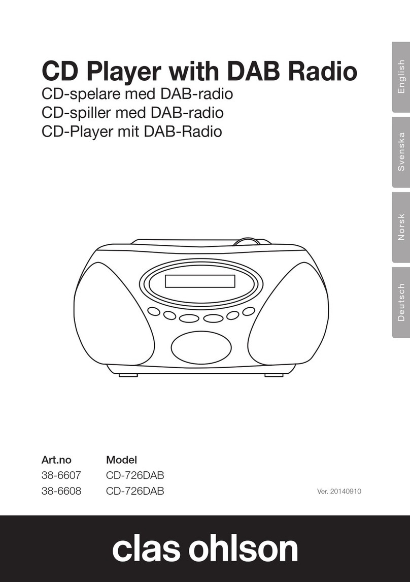 Clas Ohlson CD-726DAB User manual