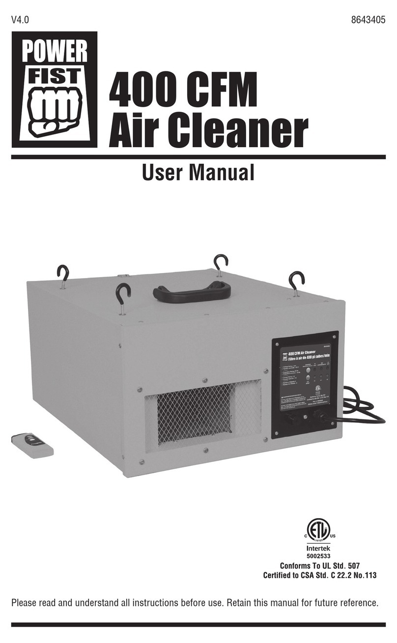 Power Fist 400 CFM user manual