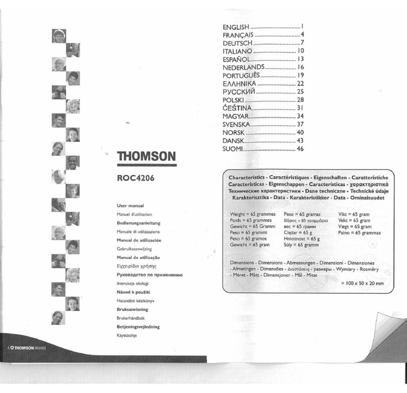 THOMSON ROC 4206 User manual