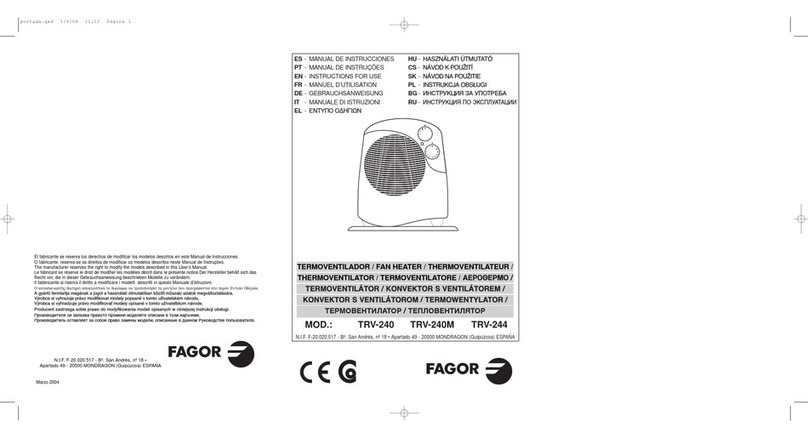Fagor TRV-240 User manual Fagor TRV-240 User manual