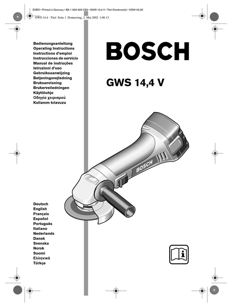 Bosch GWS 14,4 V PROFESSIONAL operating instructions Bosch GWS 14,4 V PROFESSIONAL operating instructions