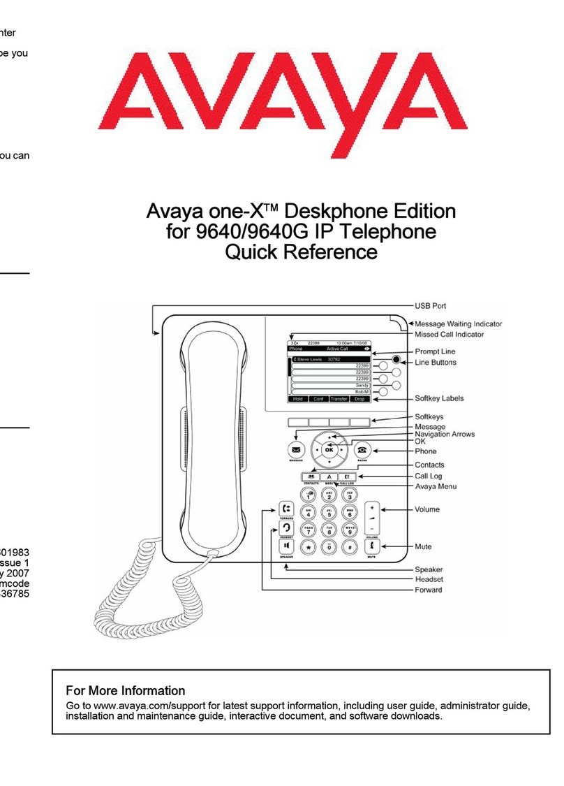 Avaya one-X 9640 User manual Avaya one-X 9640 User manual