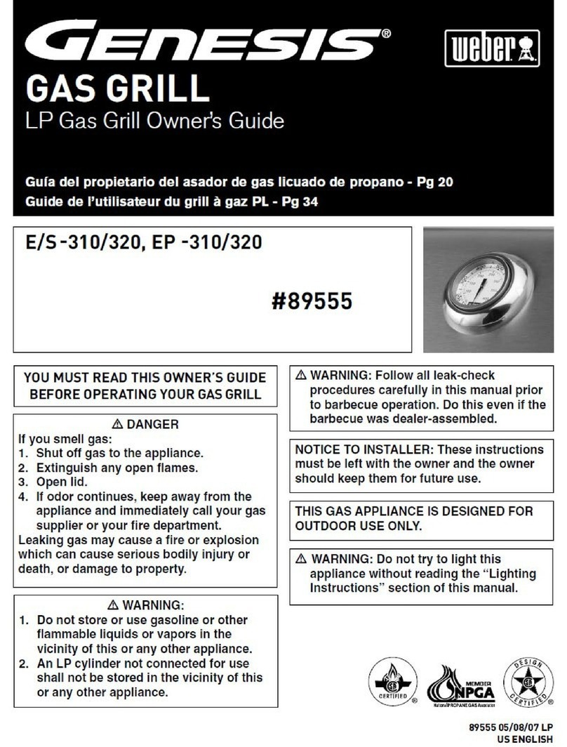 Weber genesis E/S 310 User manual Weber genesis E/S 310 User manual