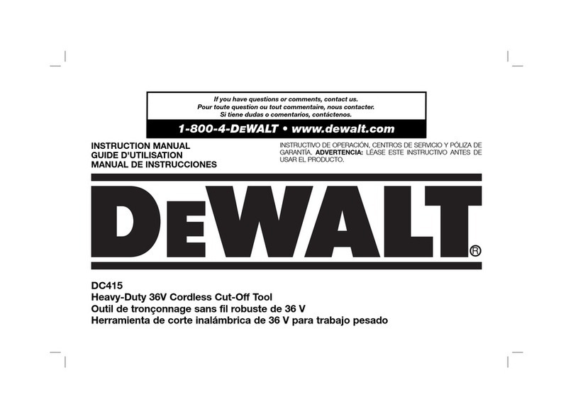 DeWalt DC415 User manual