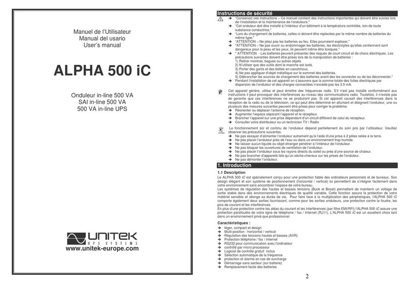 Unitek ALPHA 500 iC user manual