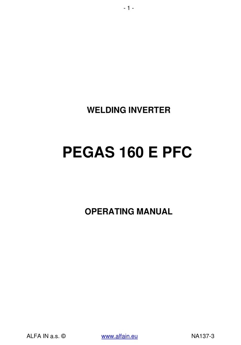 Alfain PEGAS 160 E PFC User manual