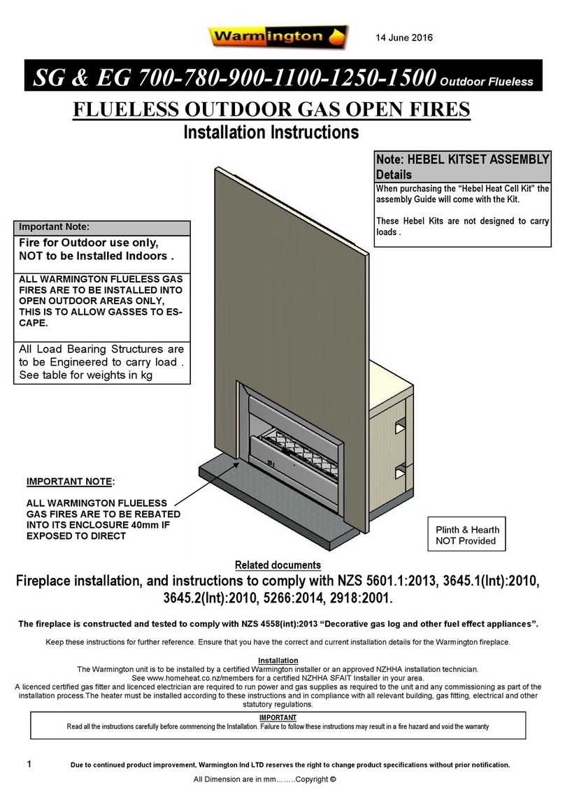 Warmington SG 700 Installation insrtuctions