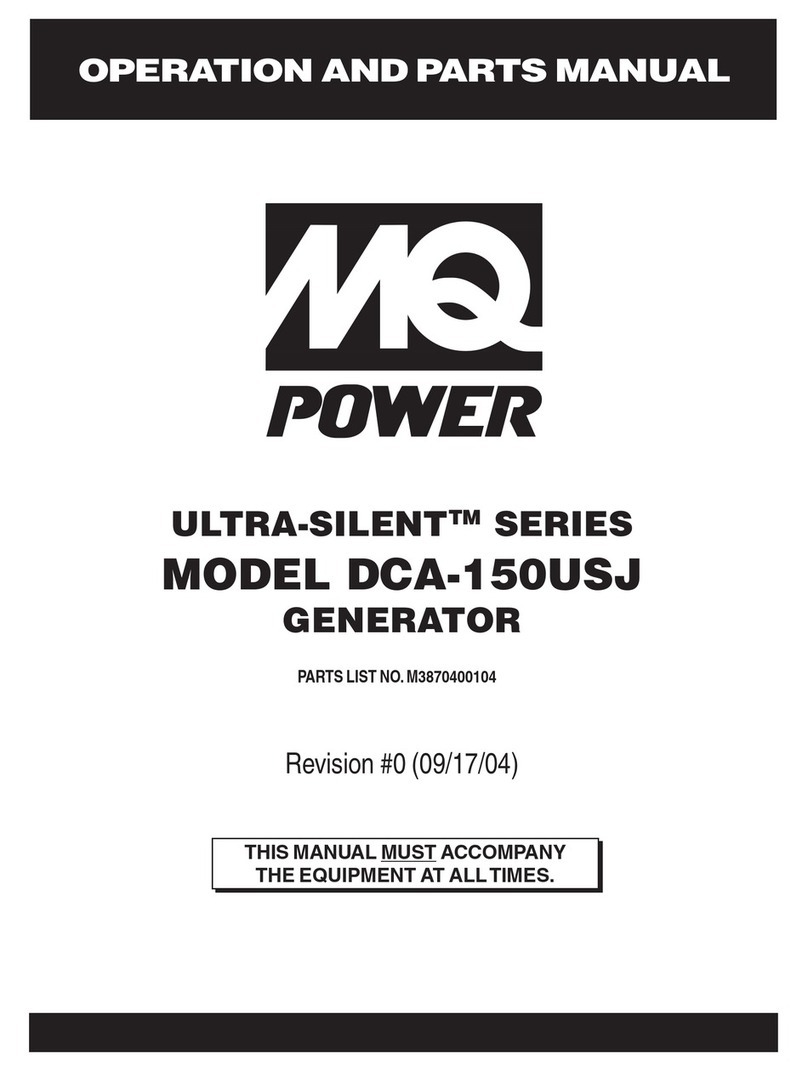 MQ Power Ultra-Silent DCA-150USJ Operation and parts manual